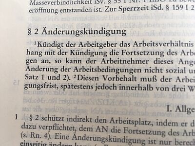 Änderungskündigung